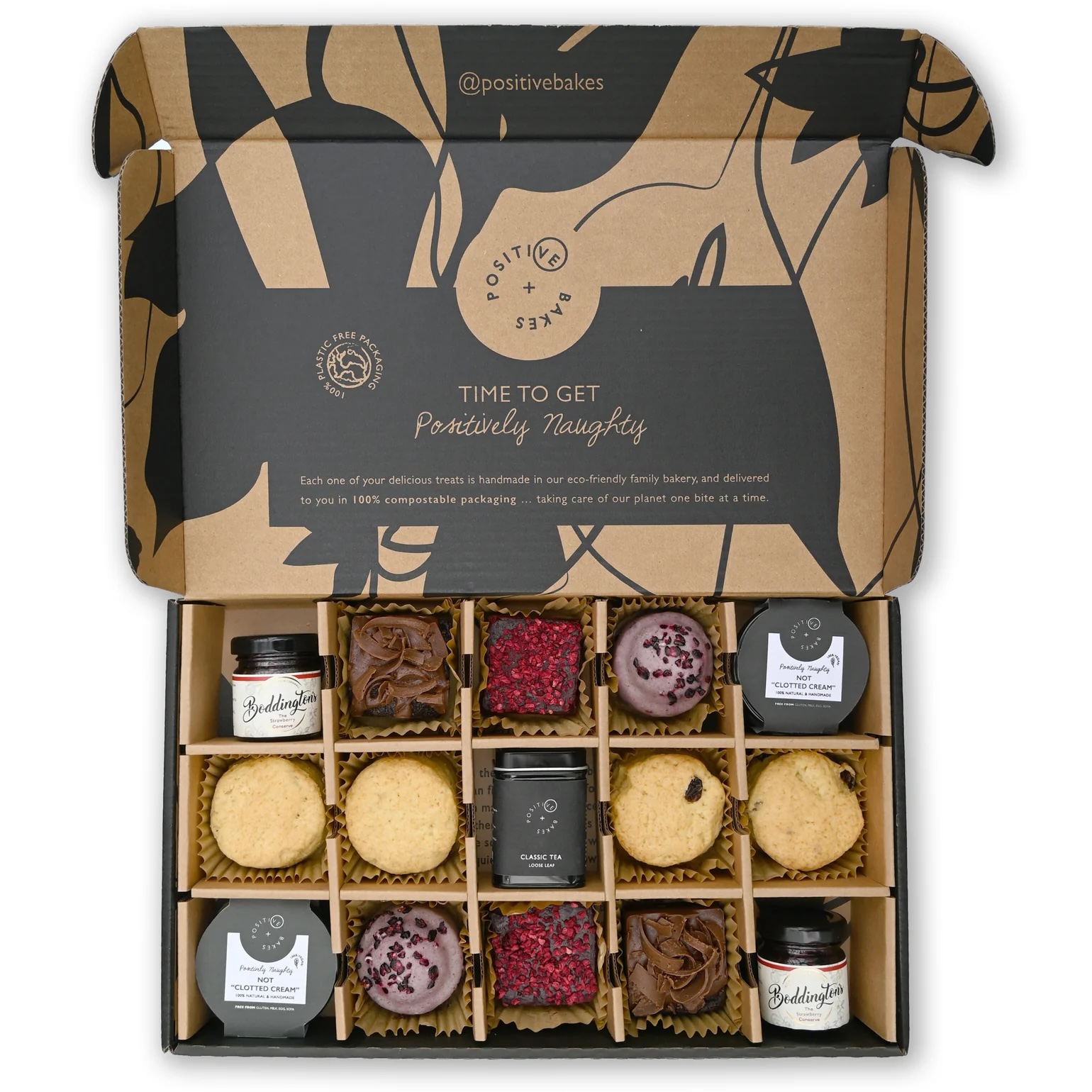 Luxury Positive Bakes Afternoon Tea Treat Box ( Serves 2)