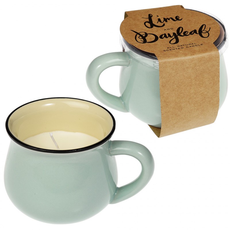 Bayleaf and Lime Scented Mug Candle