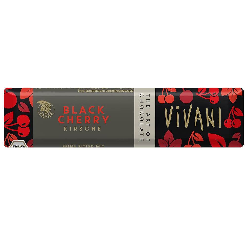 Vivani Black Cherry Organic Chocolate Bar 35g (case of 18) 