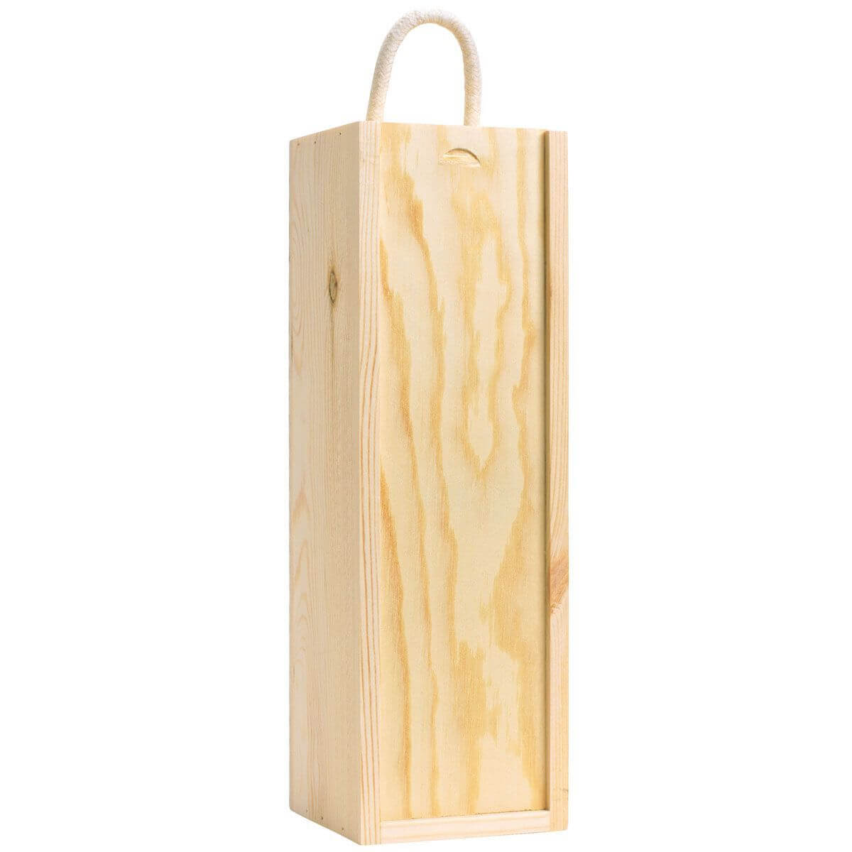  Bottle Wooden Wine Box with Rope Handle 