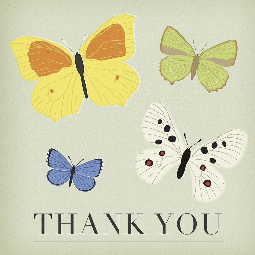 Butterflies Thank You Card
