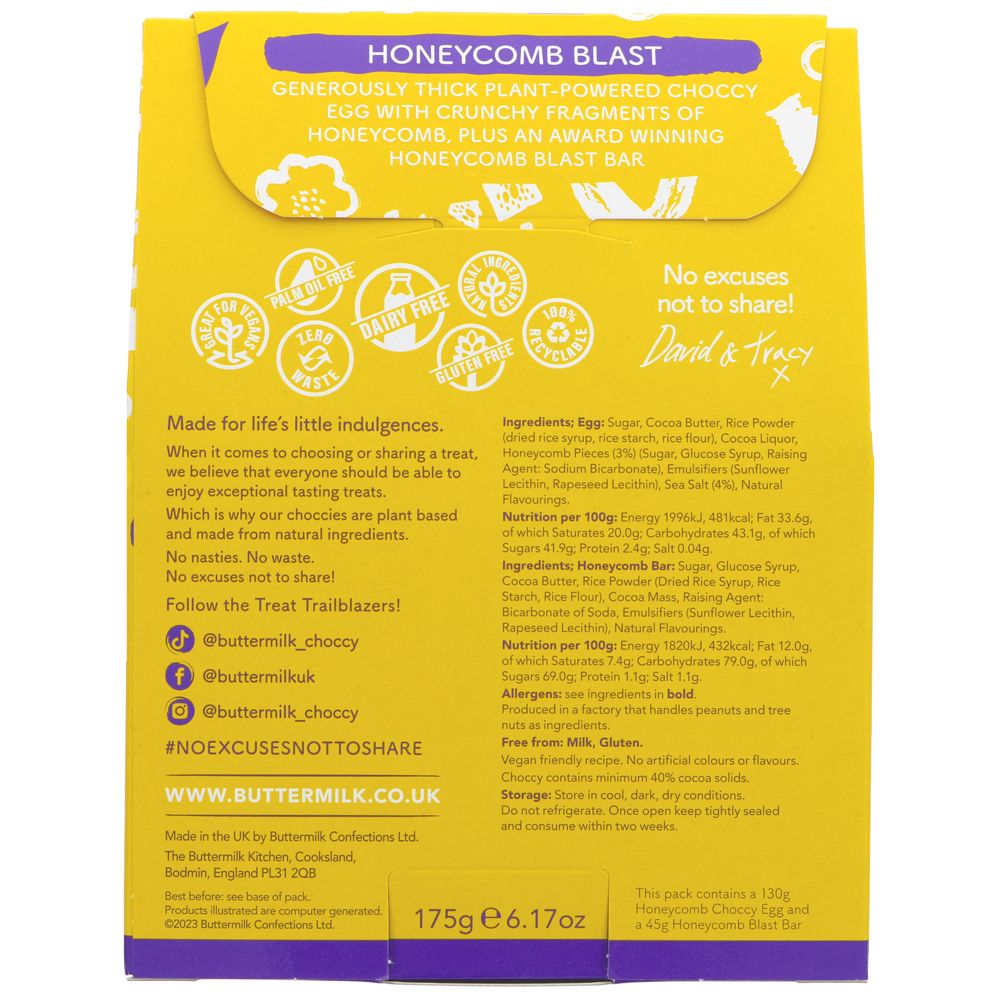 Buttermilk Honeycomb Choccy Egg and Bar