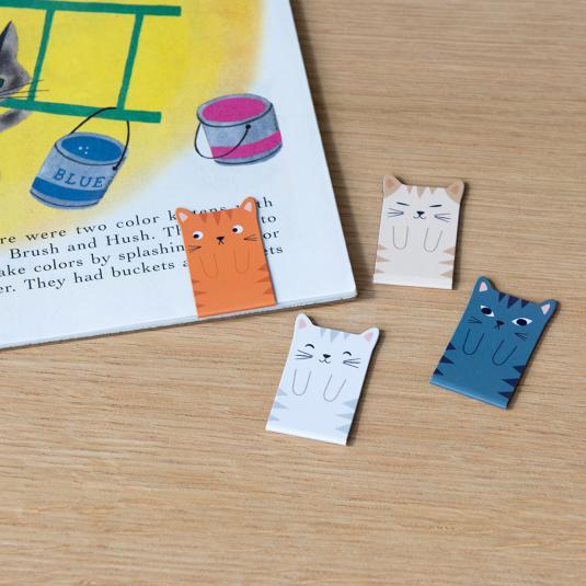  Magnetic Cat Bookmarks Set of Four
