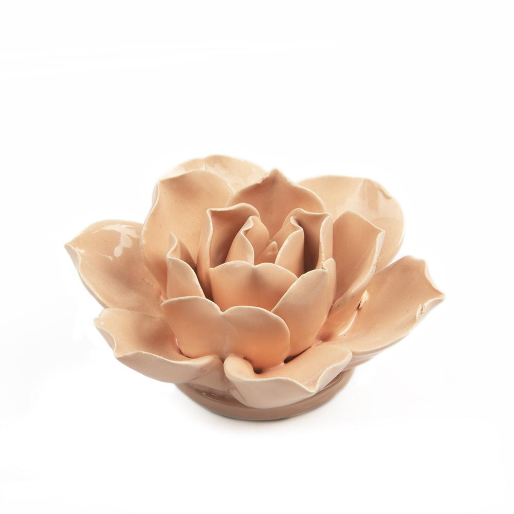 Pink Rose Ceramic Flower 