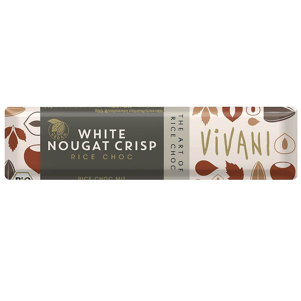 Vivani White Nougat Crisp - Rice Chocolate (case of 18)
