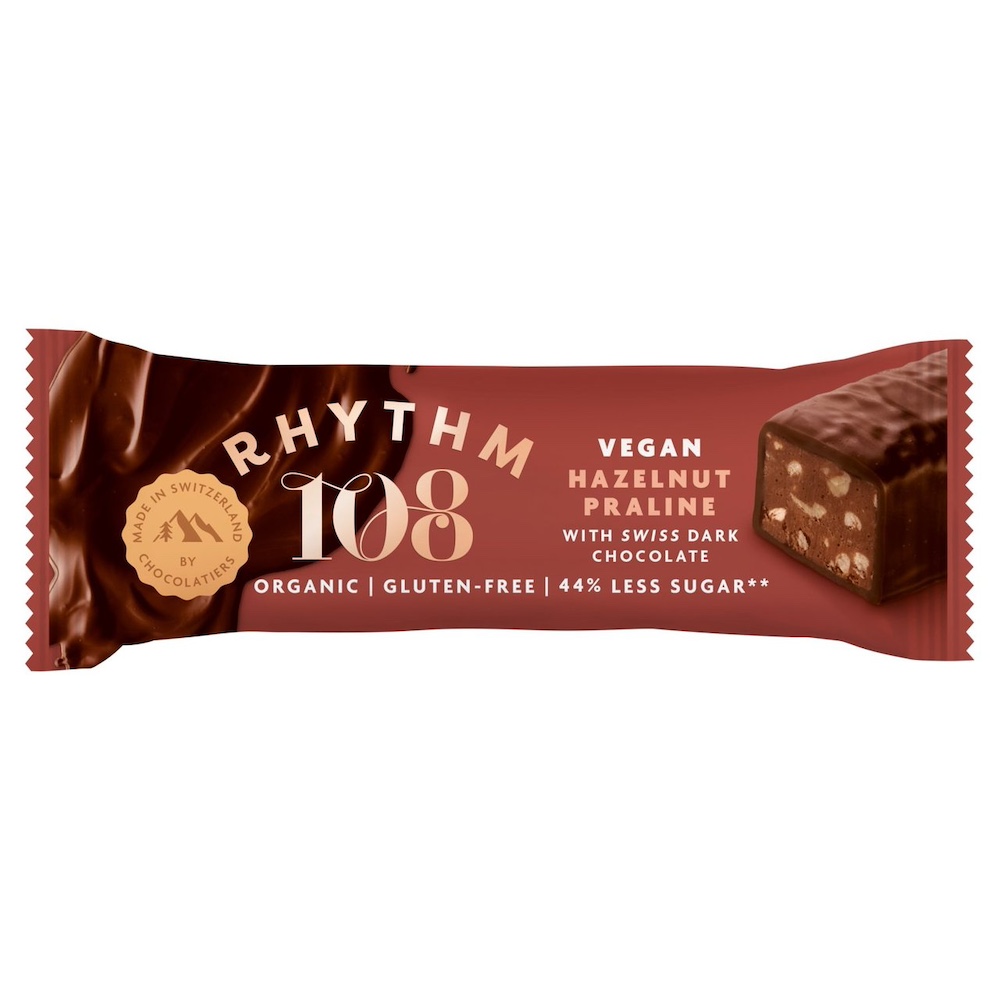 Rhythm 108 Organic Hazelnut Praline bar 33g (case of 15)
