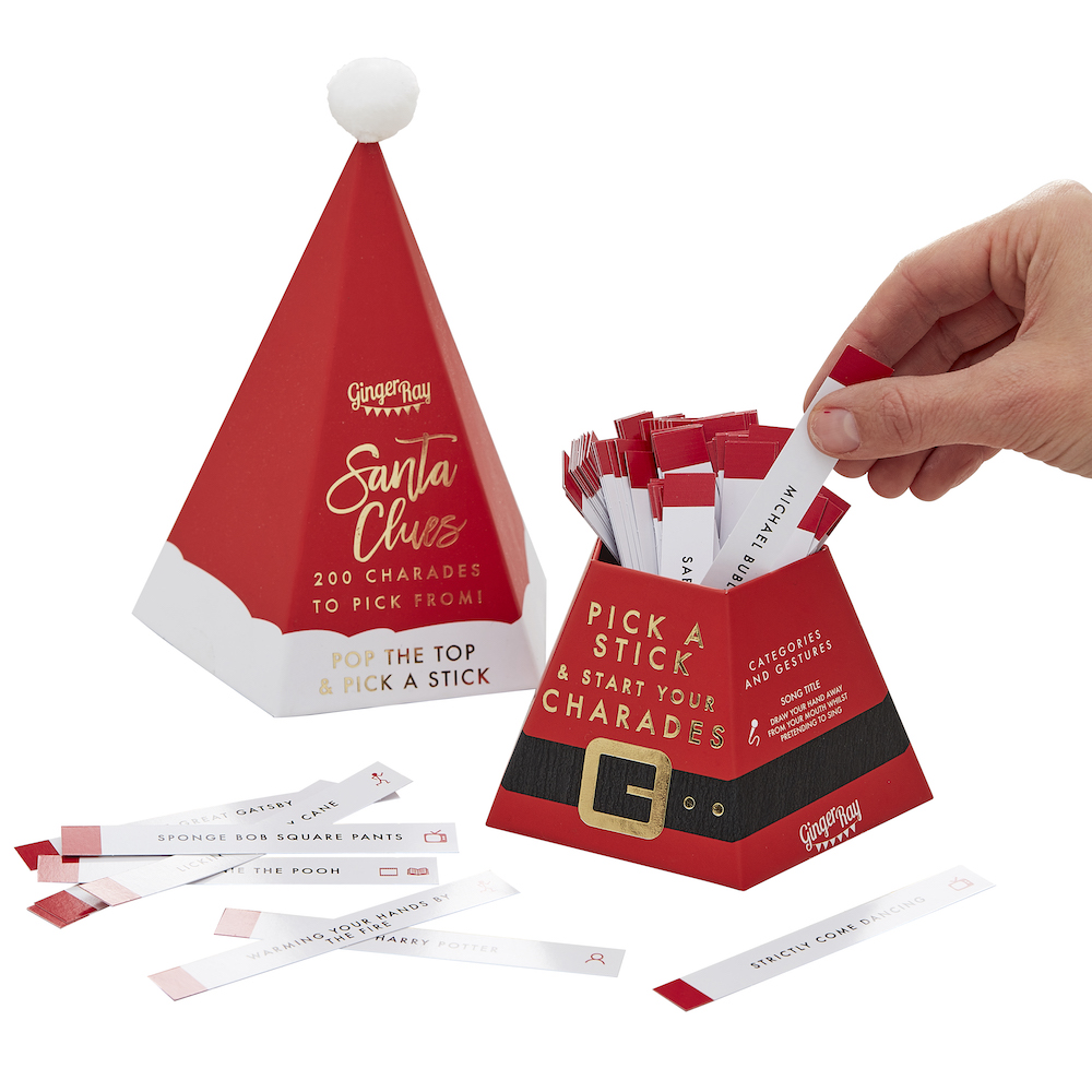 Santa Hat Christmas Charades Family Party Game