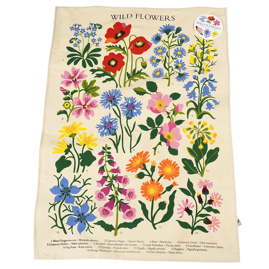 Wild Flowers Tea Towel