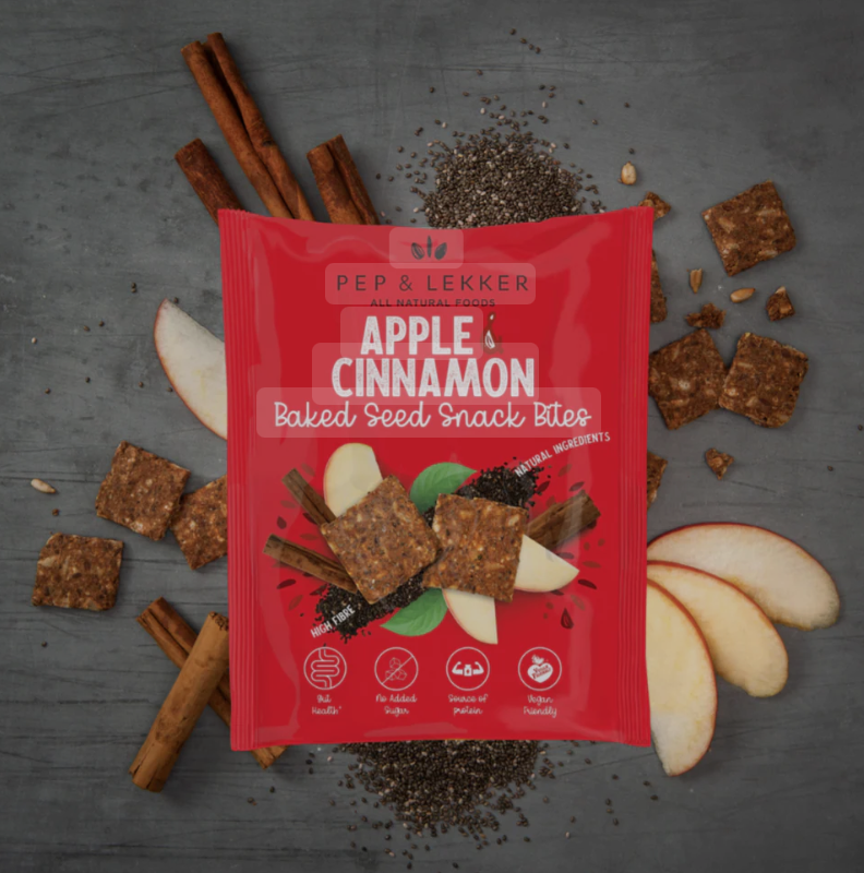 PEP & LEKKER - Apple & Cinnamon Seed Snack - CASE OF 10